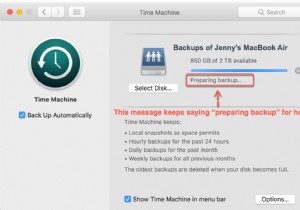 วิธีแก้ไข Time Machine ที่ค้างอยู่ในการเตรียมการสำรองข้อมูล