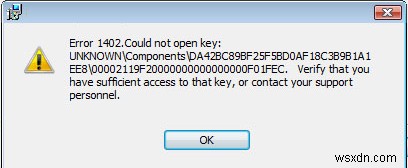 วิธีการแก้ไขรหัสข้อผิดพลาดของ Microsoft Office 1402