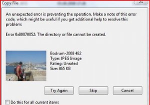 วิธีการรักษาข้อผิดพลาด 0x80070052 ใน Windows Vista