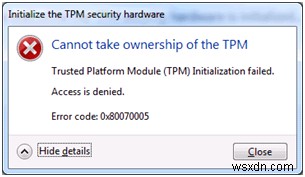 วิธีแก้ไขข้อผิดพลาด “0x80070005” บน Windows XP 
