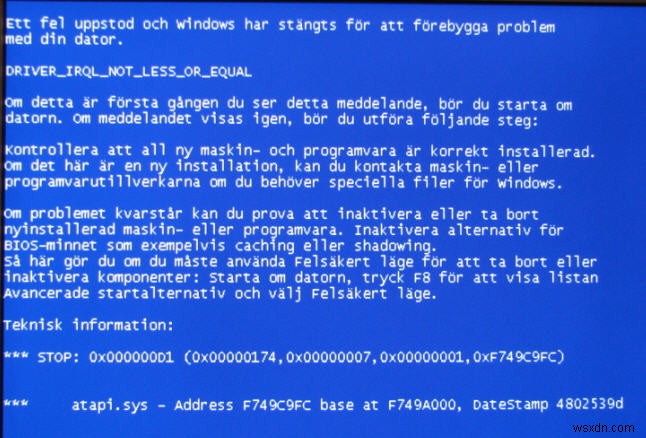 ขั้นตอนการแก้ปัญหาสำหรับข้อผิดพลาด Atapi.sys บนพีซีที่ใช้ Windows