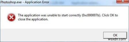 ข้อผิดพลาด 0xc000007B – แอปพลิเคชันไม่สามารถเริ่มต้นอย่างถูกต้อง 