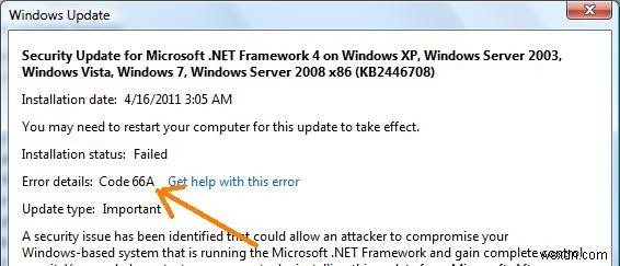 วิธีการแก้ไขข้อผิดพลาดในการอัปเดต Windows 66a