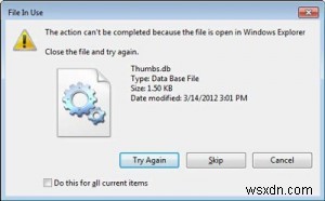 ปิดใช้งานการสร้างภาพขนาดย่อใน Windows เพื่อแก้ไขข้อผิดพลาดในการใช้งาน