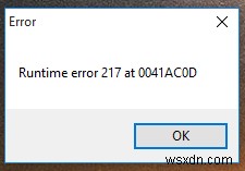 ข้อผิดพลาดรันไทม์ 217 บน Windows 10:คำแนะนำในการซ่อมที่สมบูรณ์