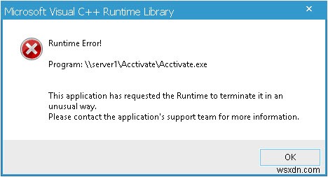 Windows 10:วิธีซ่อมแซม Visual C++ Runtime Error