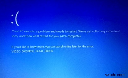 วิธีการซ่อมแซมวิดีโอ DXGKRNL ข้อผิดพลาดร้ายแรงใน Windows 10