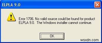 วิธีการซ่อมแซมข้อผิดพลาดของตัวติดตั้ง Windows 1706