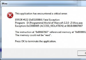 ข้อผิดพลาดของแอปพลิเคชัน WOW.exe – วิธีการซ่อมแซมข้อผิดพลาด WOW.exe (World Of Warcraft) 