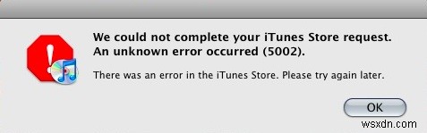 iTunes Error 5002 บทช่วยสอนการซ่อมแซม 