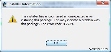 วิธีการแก้ไขข้อผิดพลาด Adobe 2739
