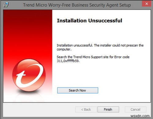 วิธีแก้ไข Trend Micro Antivirus Error Code 331 0x1f4