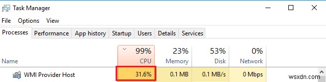 ผู้ให้บริการ WMI โฮสต์การใช้งาน CPU สูง จะแก้ไขปัญหานั้นได้อย่างไร? 