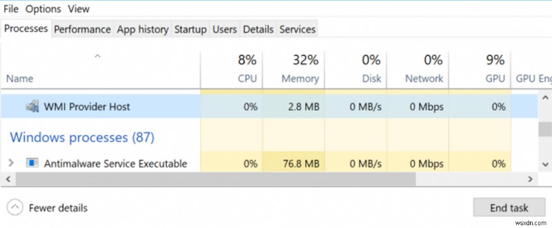 ผู้ให้บริการ WMI โฮสต์การใช้งาน CPU สูง จะแก้ไขปัญหานั้นได้อย่างไร? 