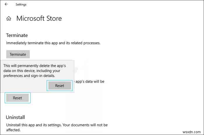 Microsoft Store ไม่ทำงาน Windows 10