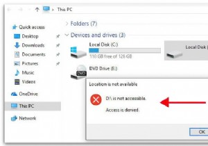 ดิสก์ D:ไม่สามารถเข้าถึงได้ การเข้าถึงถูกปฏิเสธใน Windows 10