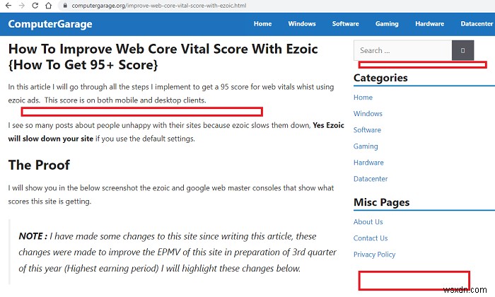 17 เคล็ดลับในการปรับปรุง Web Core Vital Score ด้วย Ezoic {รับคะแนน 95+ ทันที}