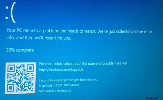วิธีแก้ไขความล้มเหลวของวิดีโอ TDR บน Windows 10