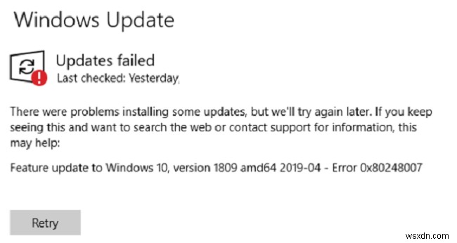 วิธีการแก้ไขข้อผิดพลาดในการอัปเดต Windows 0x80248007