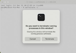 คำสั่ง Terminal นี้จะ  คาเฟอีน  Mac ของคุณไม่ให้หลับ 