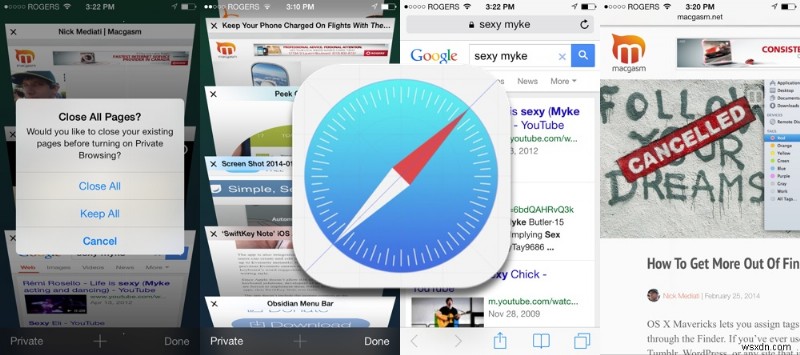 วิธีปิดแท็บ Safari ทั้งหมดพร้อมกันใน iOS 7 