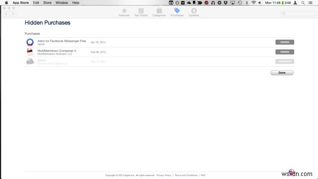 31 วันของเคล็ดลับ OS X:เลิกซ่อนแอปใน Mac App Store