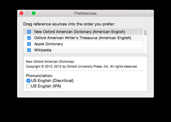 31 วันของเคล็ดลับ OS X:ลบแหล่งอ้างอิงออกจากแอปพจนานุกรม