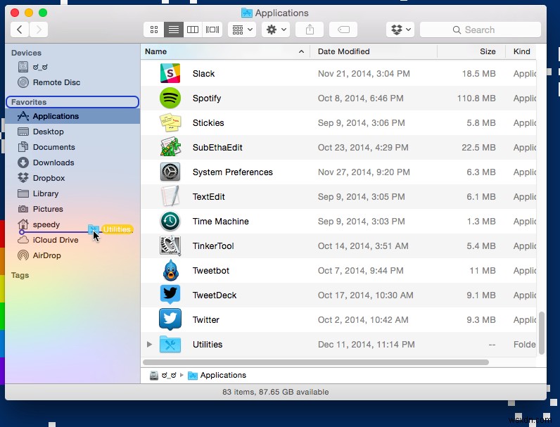 เคล็ดลับ 31 วันของ OS X:ควบคุม Finder Sidebar 