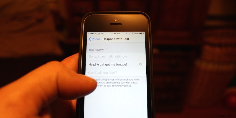 30 วันของเคล็ดลับ iOS:ตอบสนองต่อสายที่ไม่ได้รับด้วยข้อความ