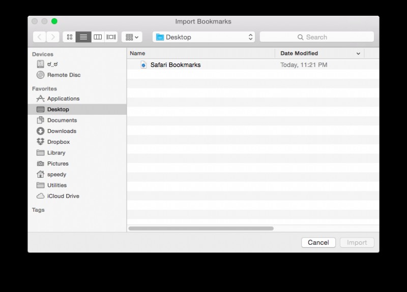 31 วันของเคล็ดลับ OS X:ย้ายบุ๊กมาร์กจากเบราว์เซอร์อื่นไปยัง Safari