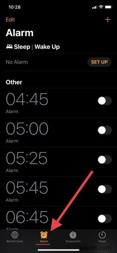 30 วันสำหรับเคล็ดลับ iOS:ตั้งนาฬิกาปลุกที่แตกต่างกันสำหรับวันที่แตกต่างกัน