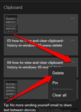 วิธีการดูและล้างประวัติคลิปบอร์ดใน Windows 10