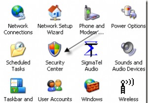 ปิดหรือลบ “คอมพิวเตอร์ของคุณอาจมีความเสี่ยง” ใน Windows XP
