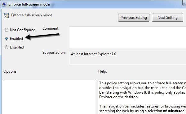 วิธีเปิด Internet Explorer แบบเต็มหน้าจอหรือโหมดคีออสก์ 