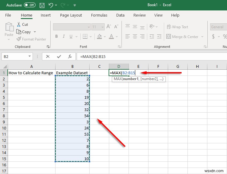 วิธีค้นหาและคำนวณช่วงใน Excel