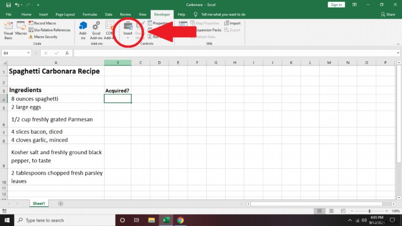 วิธีการสร้างรายการตรวจสอบใน Excel