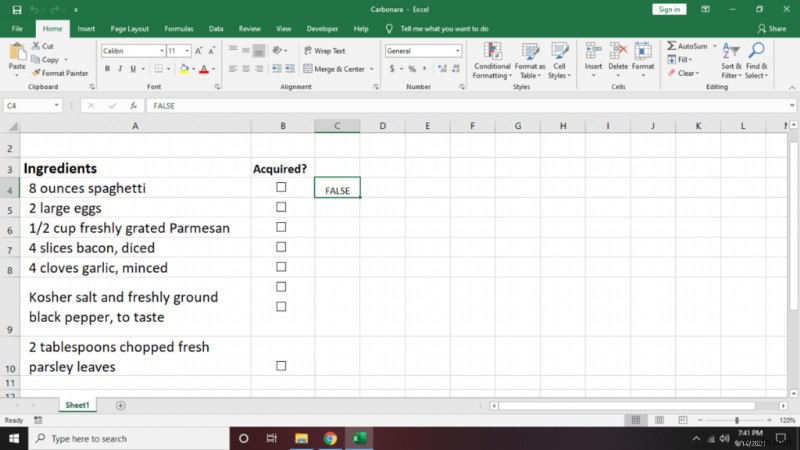 วิธีการสร้างรายการตรวจสอบใน Excel