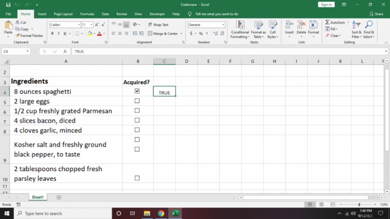 วิธีการสร้างรายการตรวจสอบใน Excel