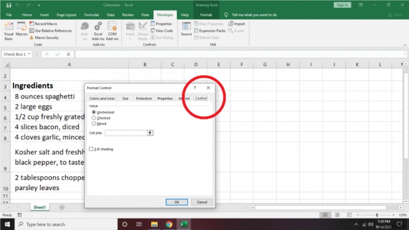 วิธีการสร้างรายการตรวจสอบใน Excel