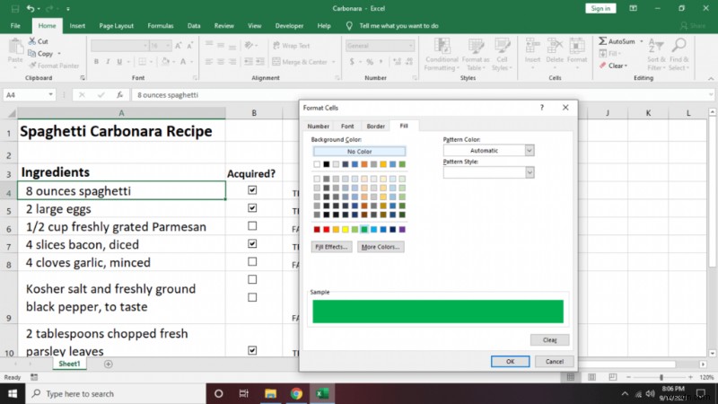 วิธีการสร้างรายการตรวจสอบใน Excel