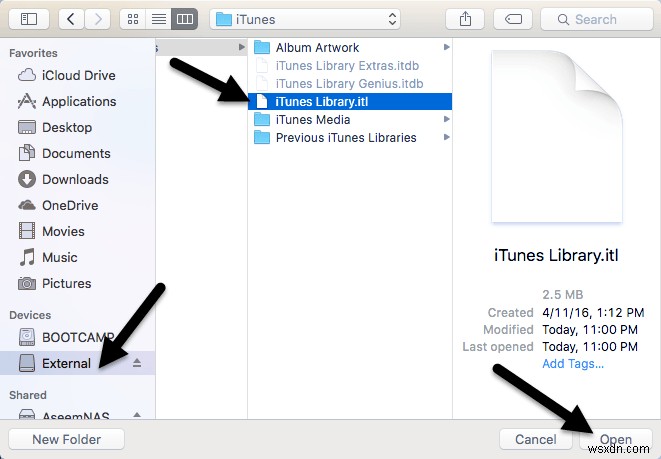 วิธีตั้งค่าคลัง iTunes บนฮาร์ดไดรฟ์ภายนอกหรือ NAS 