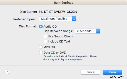 วิธีเขียนดีวีดีบน Mac 