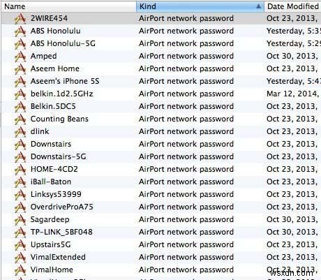 ดูรหัสผ่าน Wi-Fi (WPA, WEP) ที่บันทึกไว้ใน OS X 