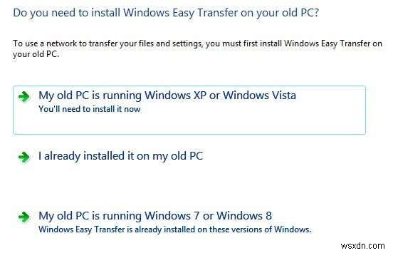 ถ่ายโอนไฟล์จาก Windows XP, Vista, 7 หรือ 8 ไปยัง Windows 10 โดยใช้ Windows Easy Transfer 