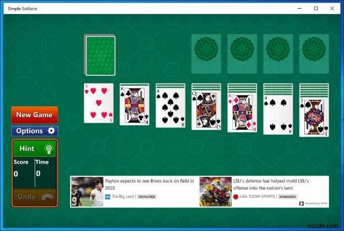 7 เวอร์ชันซอฟต์แวร์ที่ดีที่สุดของ Solitaire สำหรับ Windows 10