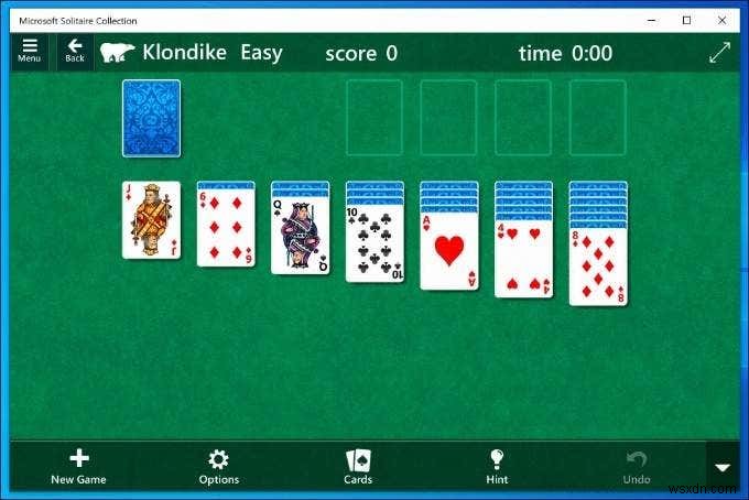 7 เวอร์ชันซอฟต์แวร์ที่ดีที่สุดของ Solitaire สำหรับ Windows 10