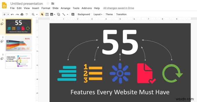 วิธีการแปลงงานนำเสนอ PowerPoint เป็น Google สไลด์