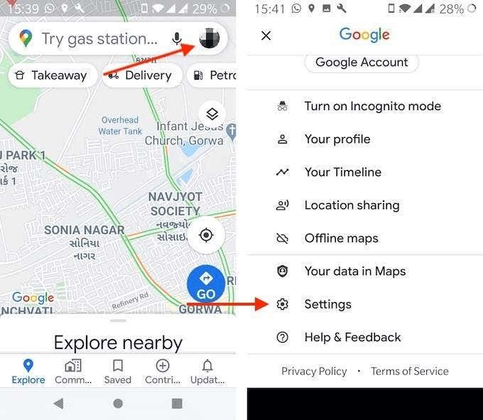 วิธีใช้ Google Maps โหมดไม่ระบุตัวตนบนอุปกรณ์ Android