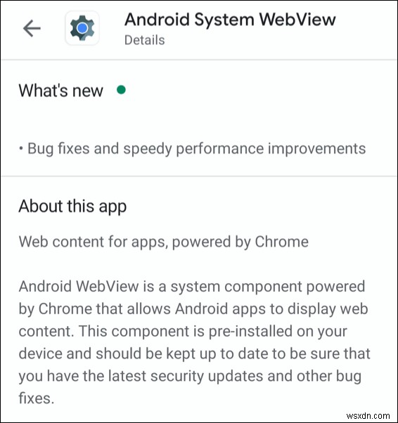 Android System WebView คืออะไร