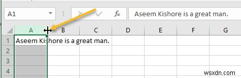 ปรับความกว้างคอลัมน์และความสูงของแถวให้พอดีอัตโนมัติใน Excel